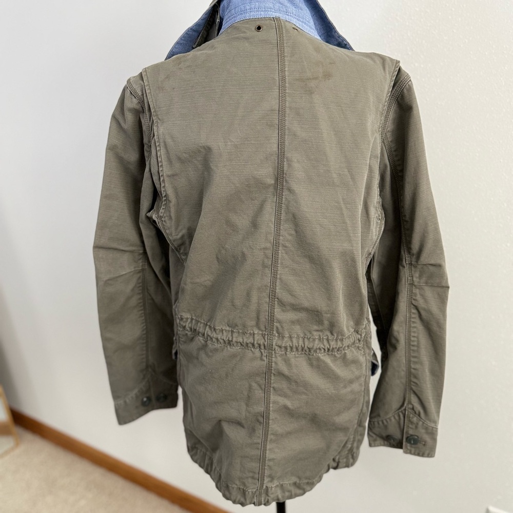 Levi’s Olive Utility Field Jacket Military Cotton Small - Picture 4 of 8